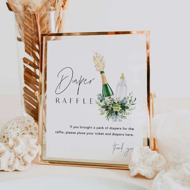 Poster SIGNE DE Baby shower REMY Poppin Bouteilles (Créateur téléchargé)