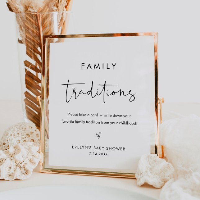 Poster SIGNE DE Baby shower Traditions Familiales STELLA (Créateur téléchargé)