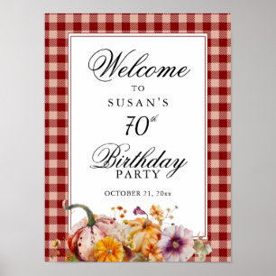 Poster Signe de bienvenue d'anniversaire élégant à l'aqua