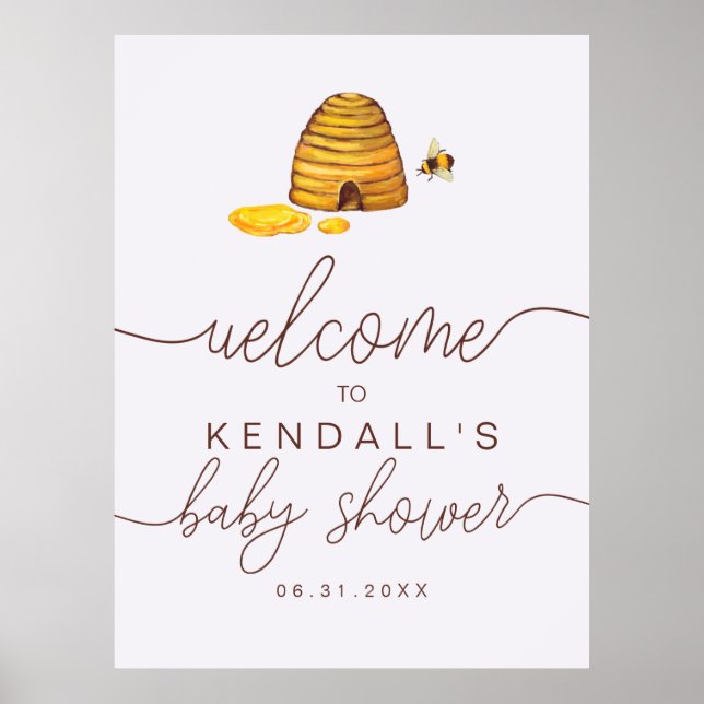 Poster Signe de bienvenue Mom to Bee (Devant)