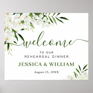 Poster Signe de bienvenue pour dîner de répétition à l'or