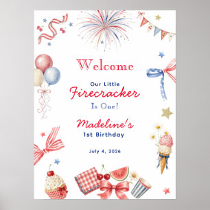 Poster Signe de bienvenue pour le 1er anniversaire de Lit