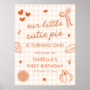 Poster Signe de bienvenue pour le 1er anniversaire de Lit