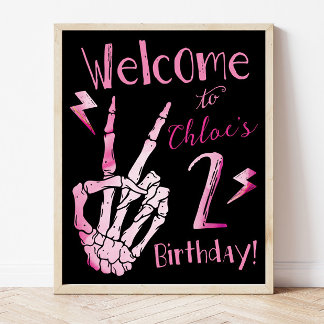 Poster Signe de bienvenue pour le deuxième anniversaire, 