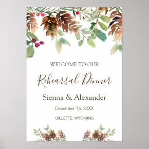 Poster Signe de bienvenue pour le dîner de répétition de