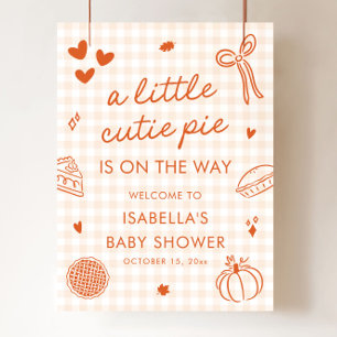 Poster Signe de bienvenue pour une Baby Shower automnale 