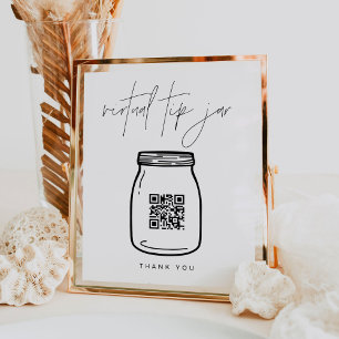 Poster Signe de caisse virtuelle HARLOW pour Venmo QR Cod