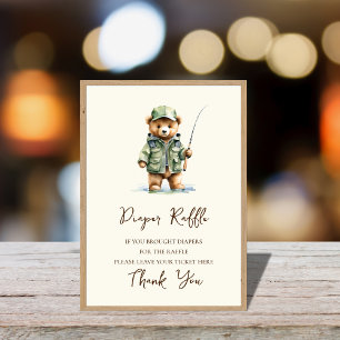 Poster Signe de caleçon Un Petit Baby shower Pêcheur