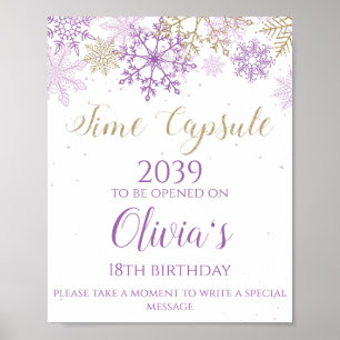 Poster Signe de capsule temporelle de Winter ONEderland v