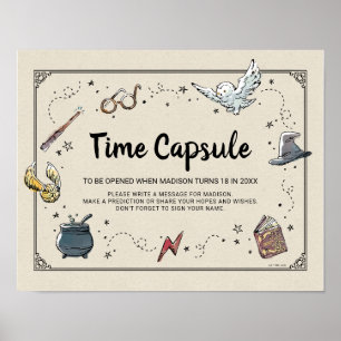 Poster Signe de capsule temporelle pour Baby Shower HARRY