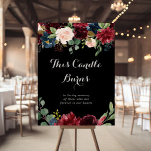 Poster Signe de cette bougie botanique noire rustique