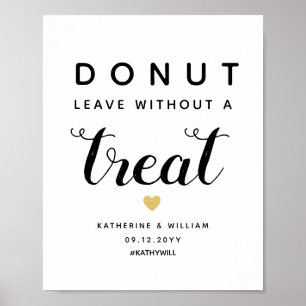 Poster Signe de collation Mariage sans traitement