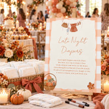 Signe de couches de nuit pour Baby Shower Tomber e
