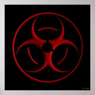 Poster Signe de danger biologique