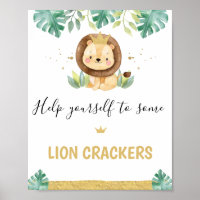 Signe de fête d'anniversaire du Petit Roi Lion