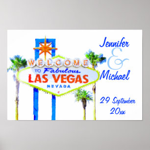 Poster SIGNE DE FÊTE DE Mariage DE Las Vegas