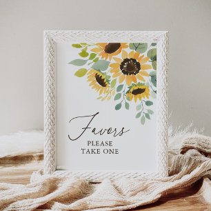 Poster SIGNE DE Fête des mariées DE Tournesol Faveurs