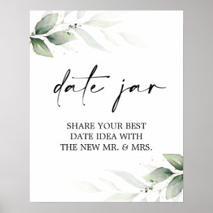 Poster Signe de Fête des mariées Jar Date