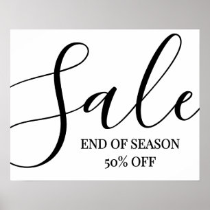 Poster Signe de grande vente, Signe de fin de saison, 50%