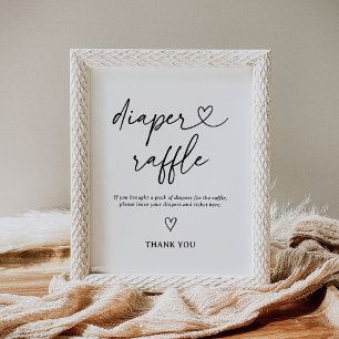 Poster Signe de jauge de Baby shower de script moderne