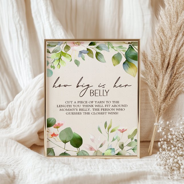 Poster SIGNE DE JEU Baby shower Animaux de forêt (Créateur téléchargé)