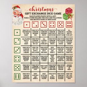 Poster Signe de jeu de pouce de monnaie de Noël