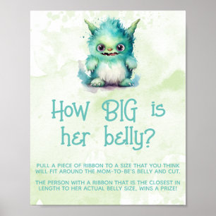 Poster Signe de jeu pour Baby Shower de petit garçon mons