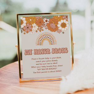 Poster SIGNE DE JEU super Baby shower My Water Broke