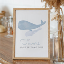 Poster SIGNE DE LA Baleine SOUS LA MER Baby shower Faveur
