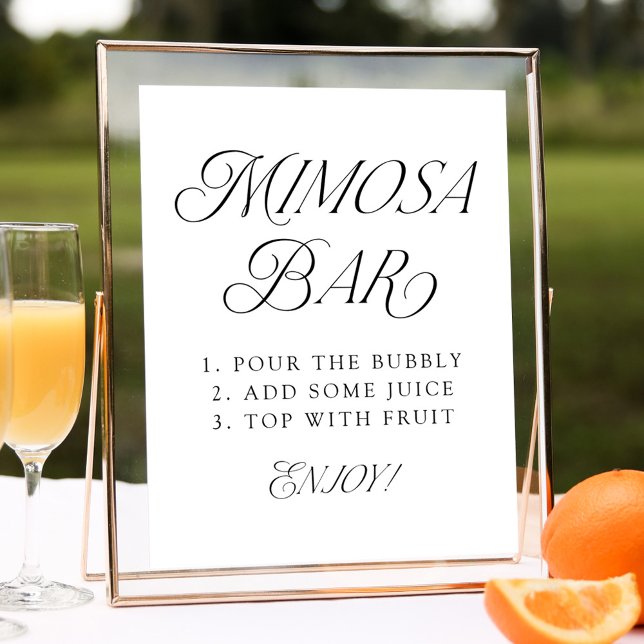 Poster Signe de la barre de Mariage Mimosa (Créateur téléchargé)