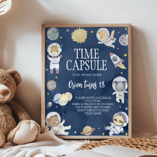 Poster Signe de la capsule d'heure d'anniversaire de Safa