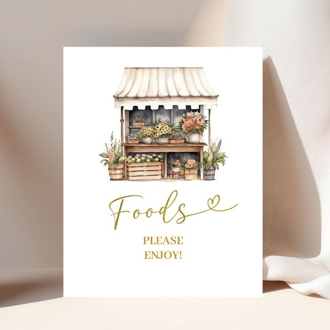 Poster Signe de la fête alimentaire de marché (Créateur téléchargé)