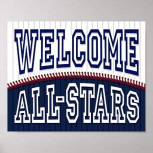 Poster SIGNE DE LA FÊTE DE Baseball ACCUEILLIR TOUTES LES