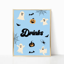 Poster SIGNE DE LA FÊTE DES BOISSONS Éffrayantes Hallowee
