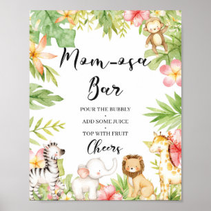 Poster SIGNE DE LA Jungle Tropicale Safari Animaux Mom-os