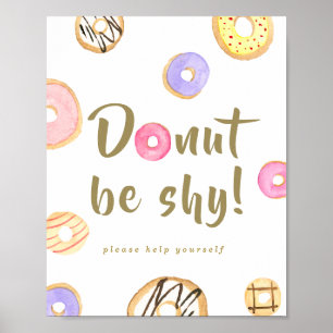 Poster Signe de la partie mur/barre de donut