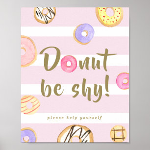Poster Signe de la partie mur/barre de donut