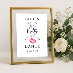 Poster SIGNE DE mariage minimaliste moderne Mesdames SALL
