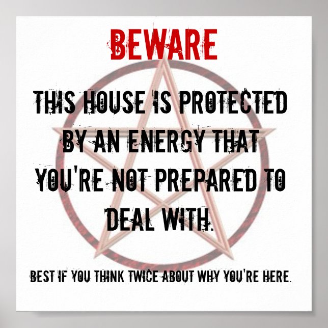 Poster SIGNE DE MÉNAGE Pour Les Propriétaires De Propriét (Devant)