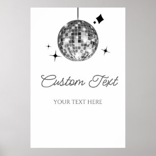Poster Signe de partie de texte personnalisée de la balle