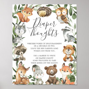 Poster SIGNE DE PENSÉES DES Baby showers DE LA BÊTE