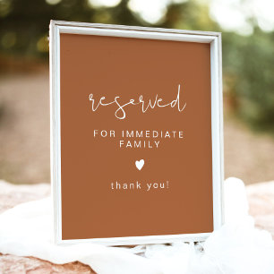 Poster SIGNE DE PLACE Mariage EN Terracotta CORIANDER