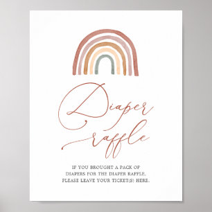 Poster Signe de rabat de Baby shower arc-en-ciel