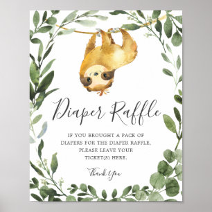 Poster Signe de rabat du Baby shower de fentes