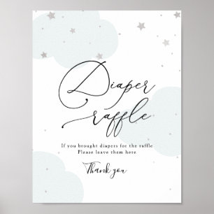 Poster Signe de rabat sur la lune étoile Twinkle