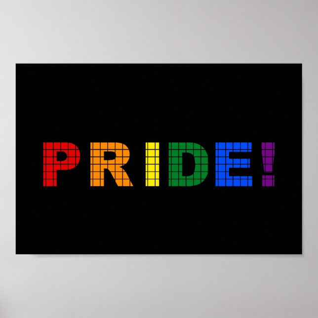 Poster Signe de texte LGBT pride (Devant)