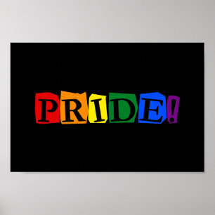 Poster Signe de texte LGBT pride