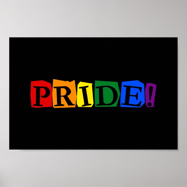 Poster Signe de texte LGBT pride (Devant)