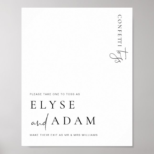Poster SIGNE DE TOSSE CONFetti minimal moderne Estelle (Devant)