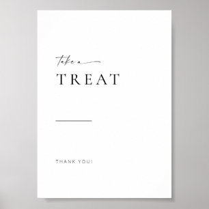 Poster Signe de traitement Chic + Simple Moderne Script M